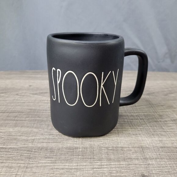 Rae Dunn Artisan Collection Black Ceramic Farmhouse‎ Spooky Halloween Mug - Picture 1 of 6